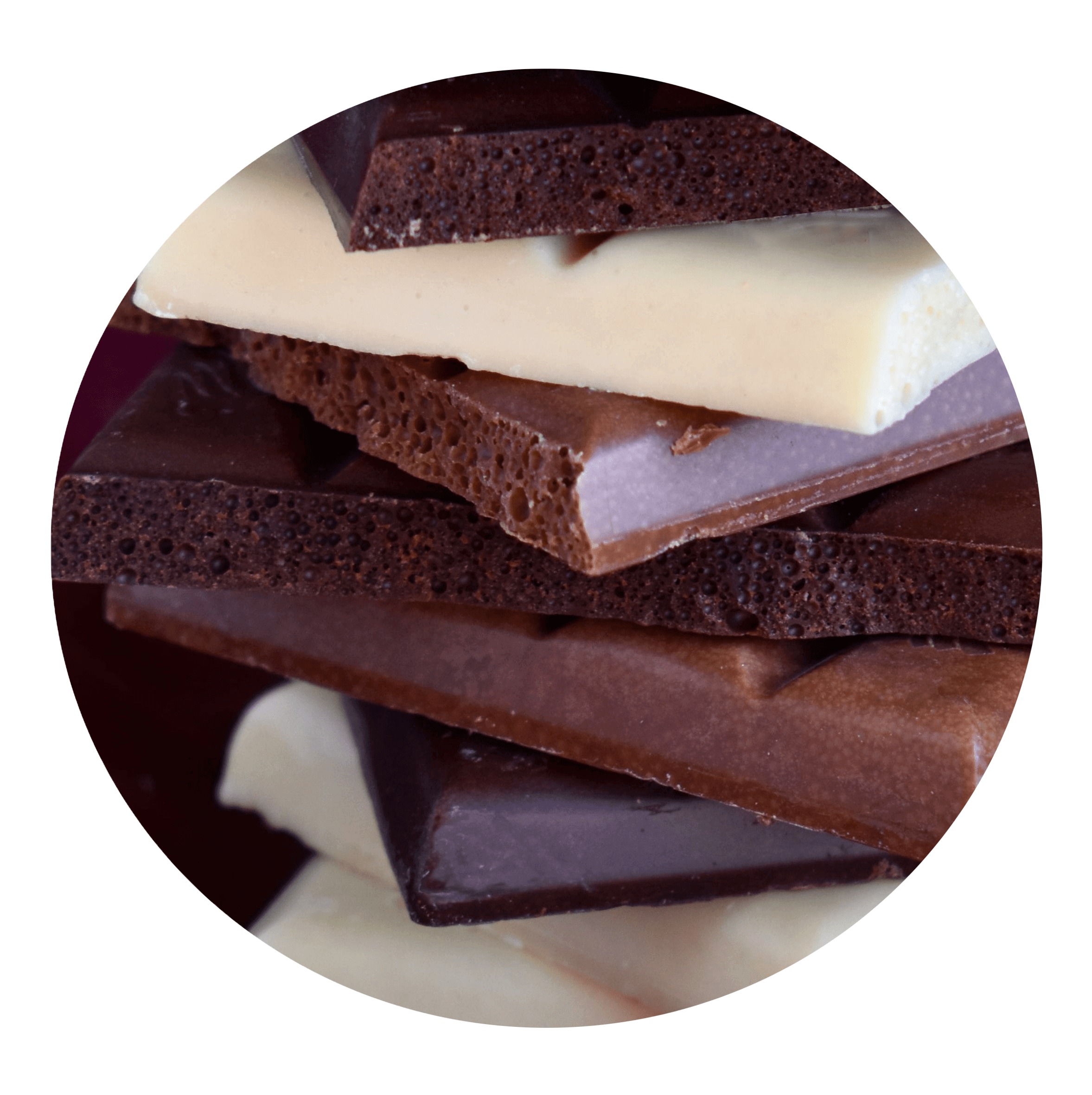 White Dark and Milk Chocolate