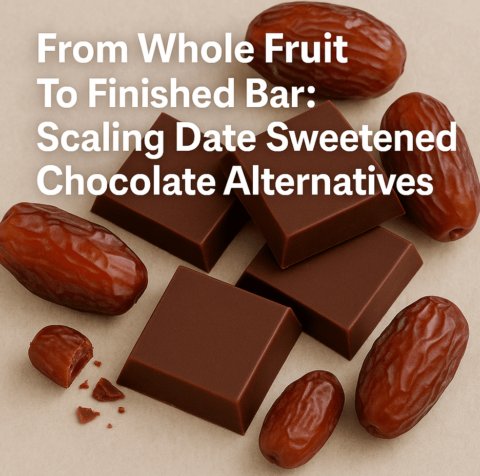 From Whole Fruit To Finished Bar: Scaling Date Sweetened Chocolate Alternatives