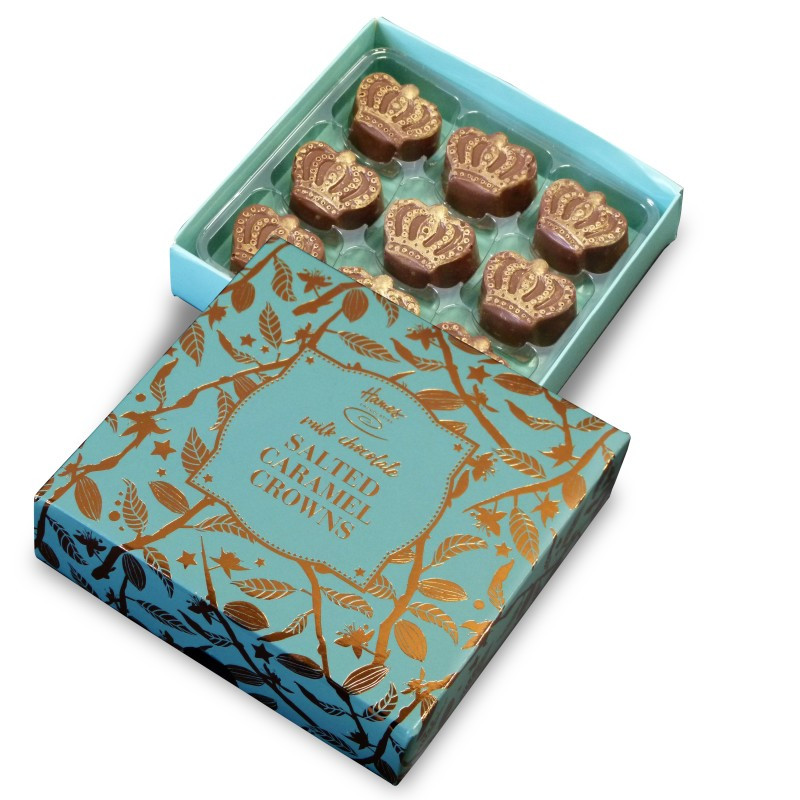 Salted Caramel Chocolate Crowns, The Bronze Range by Hames Chocolates