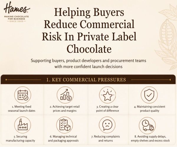 Reducing Commercial Risk in Private Label Chocolate Infographic