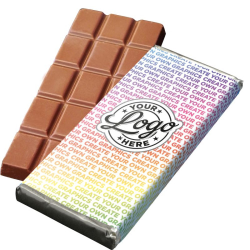 Chocolate Bars Foil Wrapped with a Personalised Wrapper