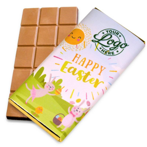 Chocolate Bars In Personalised Easter Design Wrappers