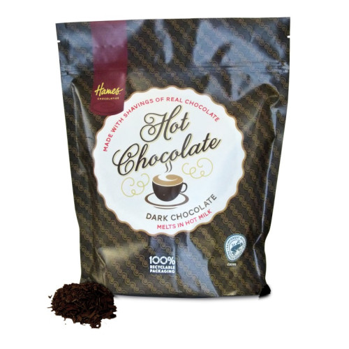 Hames - Dark Hot Chocolate Shavings Resealable Catering Pouch RA MB 1Kg