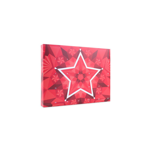 Giant 24 Door Star Design Advent Calendar with Insert Tray - H284mm x W367mm D45mm (Supplied Flat)