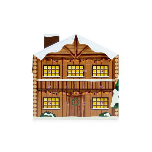 www.HamesChocolates.co.uk Biodegradable 24 Cavity 3D Snowy Ski Lodge