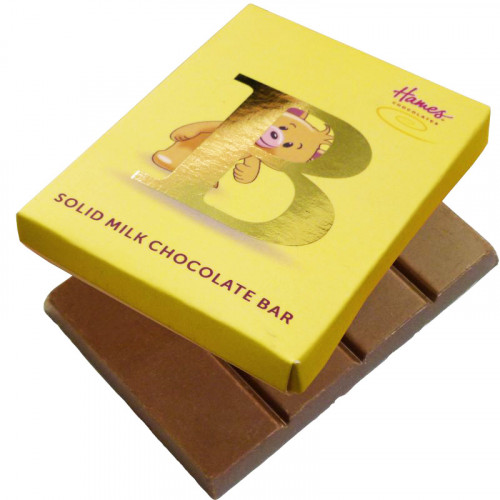 Alpha Bear Solid Milk Chocolate 50g Bar - B