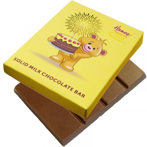 Alpha Bear Solid Milk Chocolate 50g Bar - Birthday day