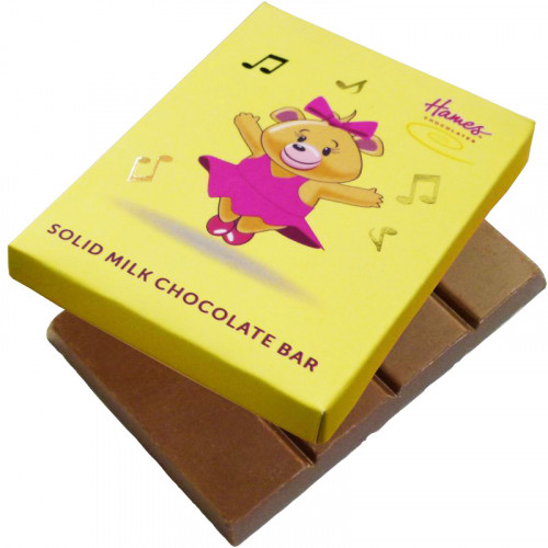 Alpha Bear Solid Milk Chocolate 50g Bar - Girl Bear