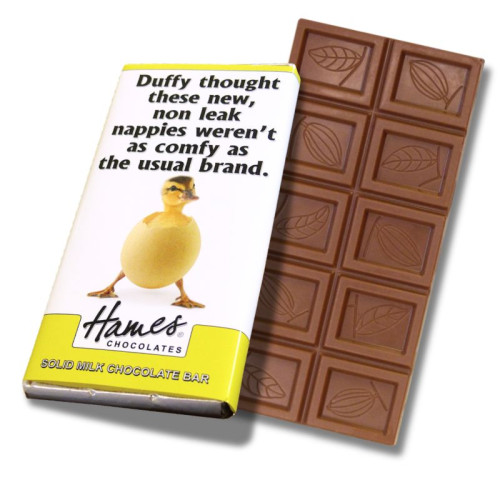 Animals with Attitude - 60g Milk Chocolate Bar Wrapped in Silver Foil Finished with a Themed Chuckle Chick Wrapper