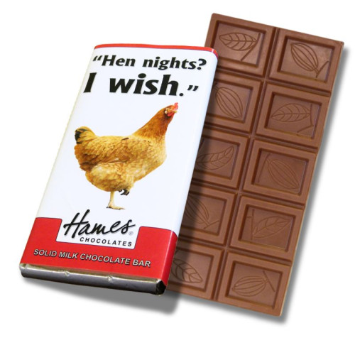 Animals with Attitude - 60g Milk Chocolate Bar Wrapped in Silver Foil Finished with a Themed Chuckle Hen Wrapper