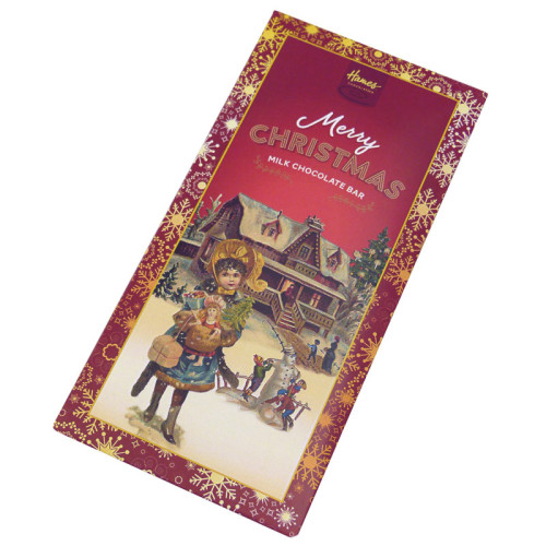 Victorian Christmas - 80g Milk Chocolate Bar Presented in a Card Sleeve with a Victorian Girl Design