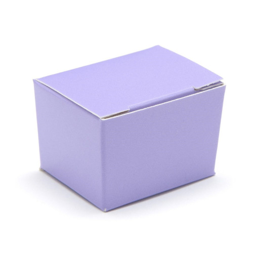 Fold-Up 1 Choc Ballotin Flat Top Box Only 37mm x 33mm x 31mm in Lilac