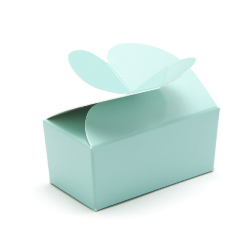 Fold-Up 2 Choc Ballotin Butterfly Top Box Only 66mm x 33mm x 31mm in Aqua