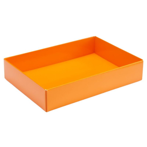 Fold-Up 12 Chocolate Box Base Only 159mm x 112mm x 32mm in Orange