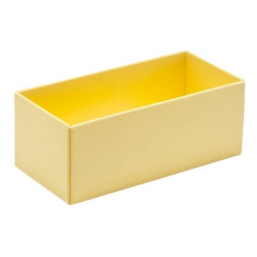 Fold-Up 2 Chocolate Box Base Only 78mm x 41mm x 32mm in Buttermilk Yellow