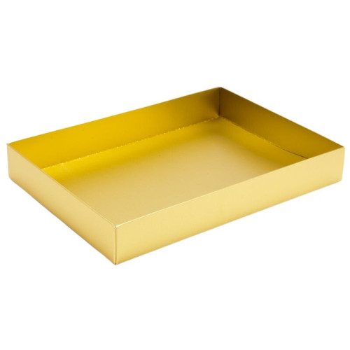 Fold-Up 24 Chocolate Box Base Only 221mm x 159mm x 32mm in Gold