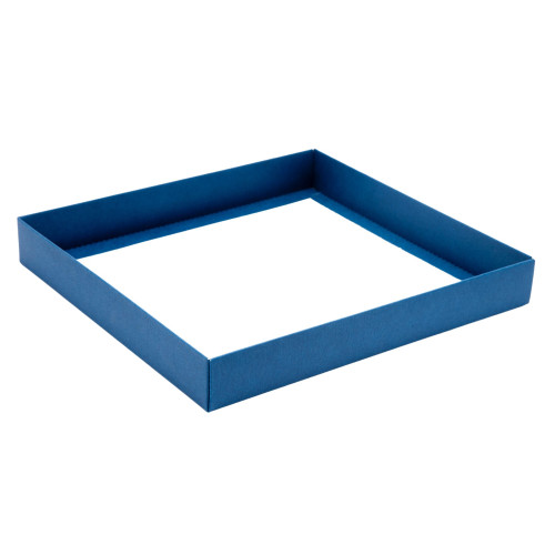ElegantÂ Texture-Embossed Matt Finish 36 Choc Square Wibalin Gift Box BaseÂ Only 233mm x 218mm x 32mm in Blue