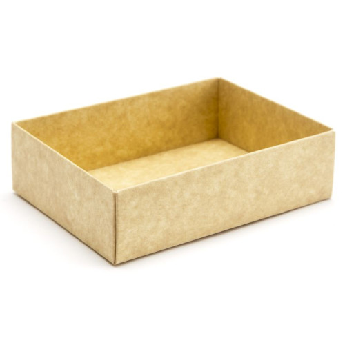 Biodegradable Fold-Up 6 Chocolate Box Base Only 112mm x 82mm x 32mm in Natural Kraft