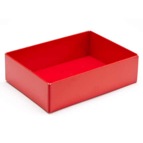 Fold-Up 6 Chocolate Box Base Only 112mm x 82mm x 32mm in Red