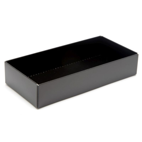 Biodegradable Fold-Up 8 Chocolate Box Base Only 159mm x 78mm x 32mm inÂ Black