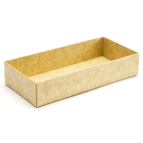Biodegradable Fold-Up 8 Chocolate Box Base Only 159mm x 78mm x 32mm in Natural Kraft