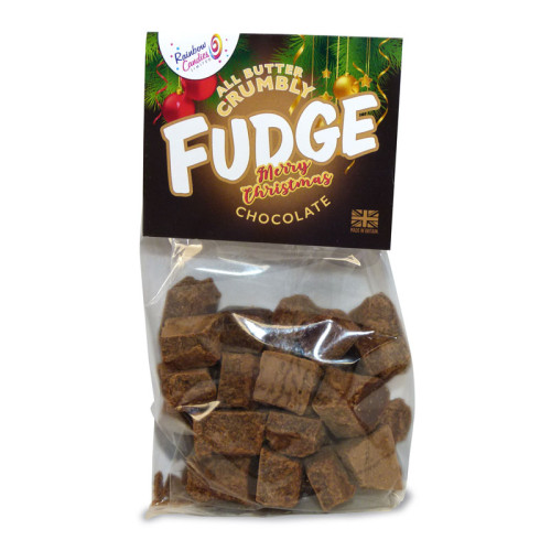 Merry Christmas Hand Broken All Butter Chocolate Crumbly Fudge Grab Bags 150g