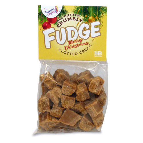 Merry Christmas Hand Broken All Butter Clotted Cream Crumbly Fudge Grab Bags 150g