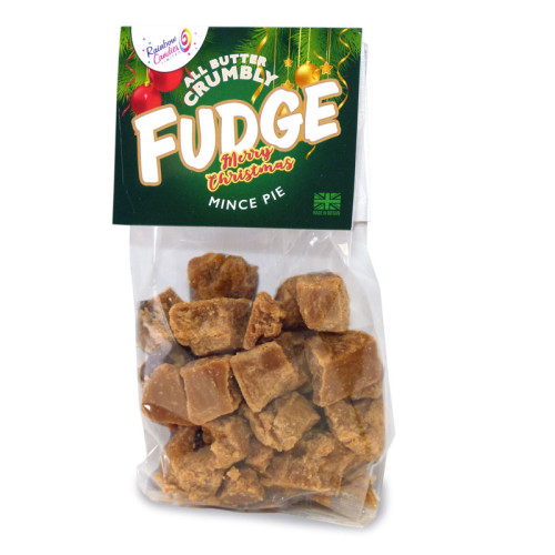 Merry Christmas Hand Broken All Butter Mince Pie Crumbly Fudge Grab Bags 150g