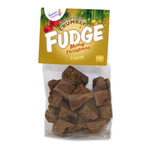 Merry Christmas Hand Broken All Butter Tiffin Crumbly Fudge Grab Bags 150g