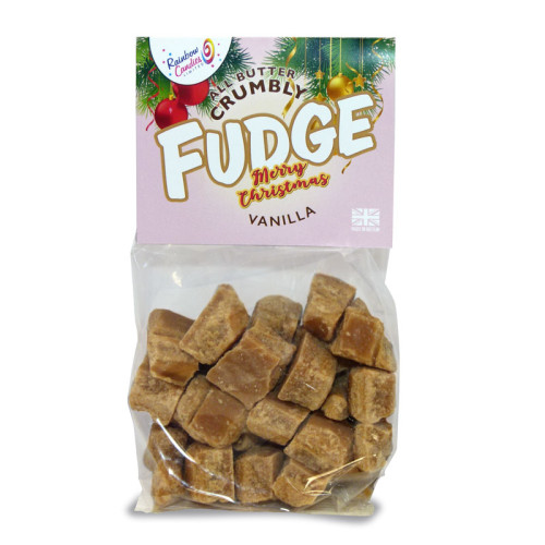 Merry Christmas Hand Broken All Butter Vanilla Crumbly Fudge Grab Bags 150g 