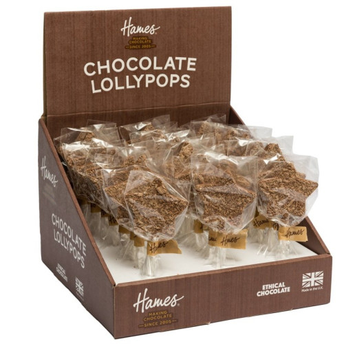 Hames - Milk Chocolate Star Lollipop Covered with Milk Chocolate Flake Decoration