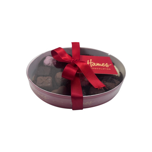 Hames Clearly Enjoyable - Clear Oval Chocolate Assortment (Large) Red