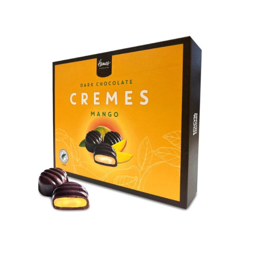 Hames - Dark Chocolate Fondant Mango Cremes RA MB Cocoa