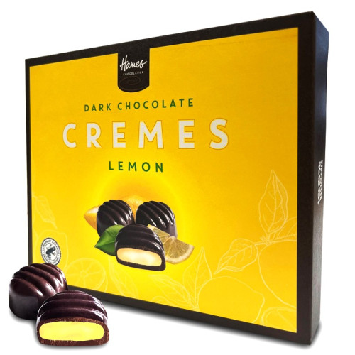 Hames - Dark Chocolate Fondant Lemon Cremes RA MB Cocoa