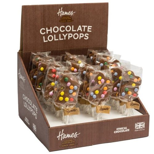 Hames - Milk Chocolate Bunny Lollipop Decorated with Mini Candy Beans