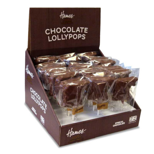 Hames - Milk Chocolate Farmyard Cow Lollipop x Outer of 27