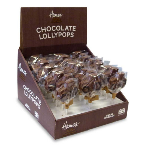 Hames - Milk Chocolate Farmyard Tractor Lollipop with Dark Decoration x Outer of 27