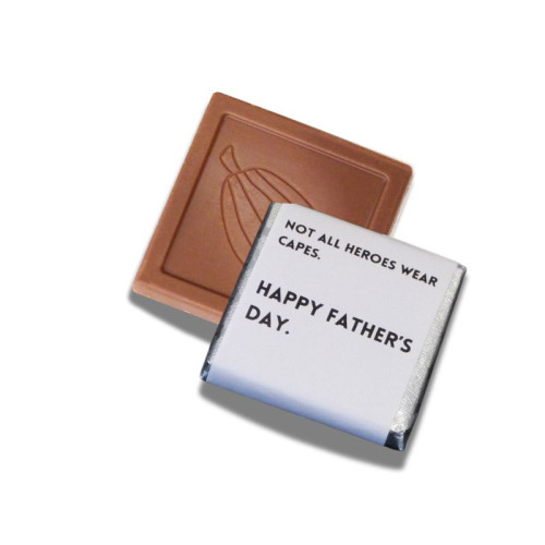Milk Chocolate Neapolitans Wrapped in Silver Foil and Finished with "Not All Heroes Wear Capes" Wrapper