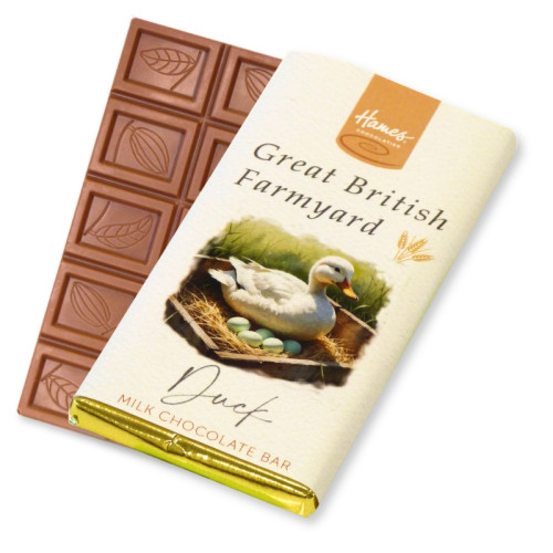 Great-British-Farmyard-Milk-Chocolate-60g-Bar-Wrapped-Gold-Foil-Duck-Watercolour-Design