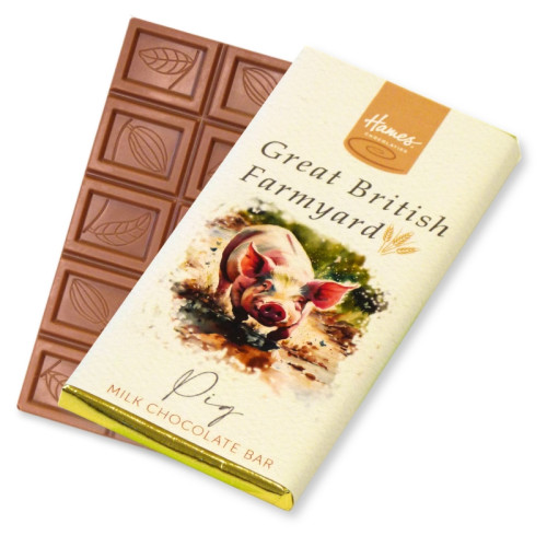 Great-British-Farmyard-Milk-Chocolate-60g-Bar-Wrapped-Gold-Foil-Pig-Watercolour-Design