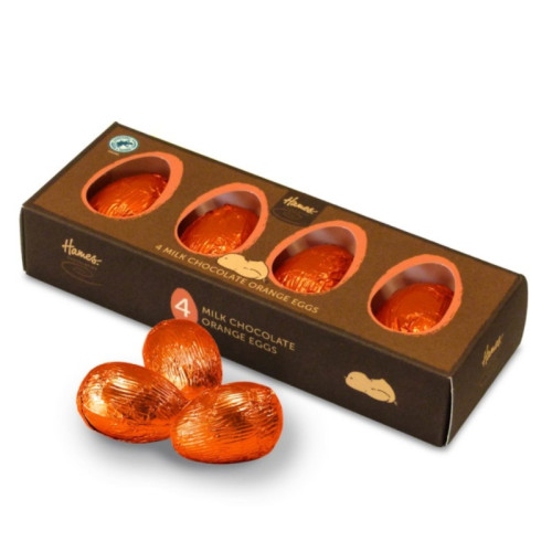 Hames &acirc; 4 Hollow Milk Chocolate Orange Eggs 60g