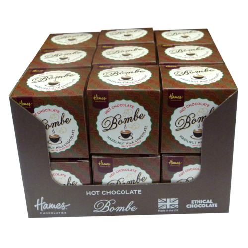 Hames Hot Chocolate Bombe - Milk Chocolate with Shot of Hazelnut Flavouring RA MB Cocoa x New SRP of 18