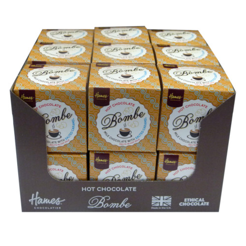 Hames Hot Chocolate Bombe - Milk Chocolate with a Shot of Salted Caramel Flavouring RA MB Cocoa x New SRP of 18