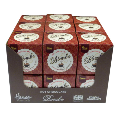 Hames Hot Chocolate Bombe - Milk Chocolate with a Shot of Spiced Rum Flavouring RA MB Cocoa x New SRP of 18