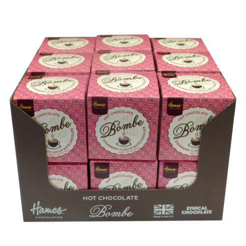 Hames Hot Chocolate Bombe - White Chocolate with a Shot of Strawberry Flavouring RA MB Cocoa x New SRP of 18