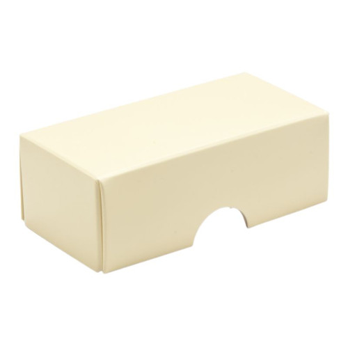 Fold-Up 2 Chocolate Box Lid Only 78mm x 41mm x 32mm in Cream