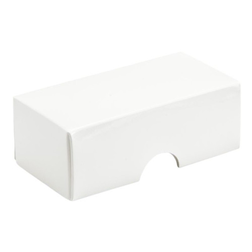 Fold-Up 2 Chocolate Box Lid Only 78mm x 41mm x 32mm in White