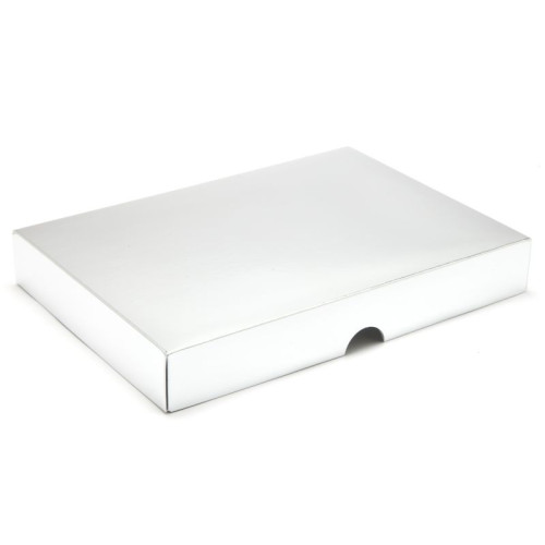 Fold-Up 24 Chocolate Box Lid Only 221mm x 159mm x 32mm in Silver