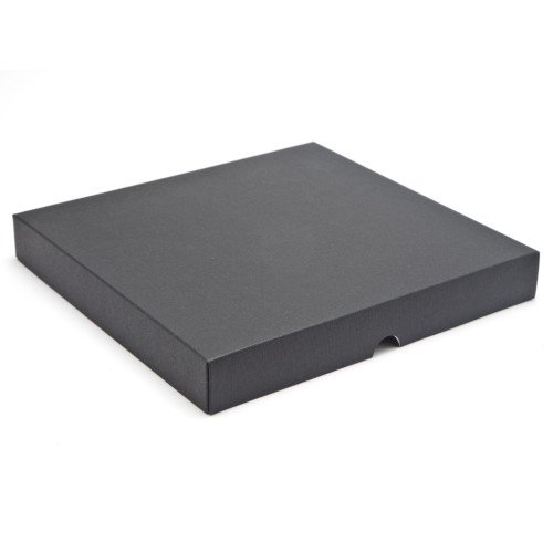 ElegantÂ Texture-Embossed Matt Finish 36 Choc Square Wibalin Gift Box LidÂ Only 233mm x 218mm x 32mm in Black