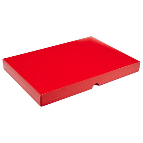 Fold-Up 48 Chocolate Box Lid Only 312mm x 217mm x 32mm in Red